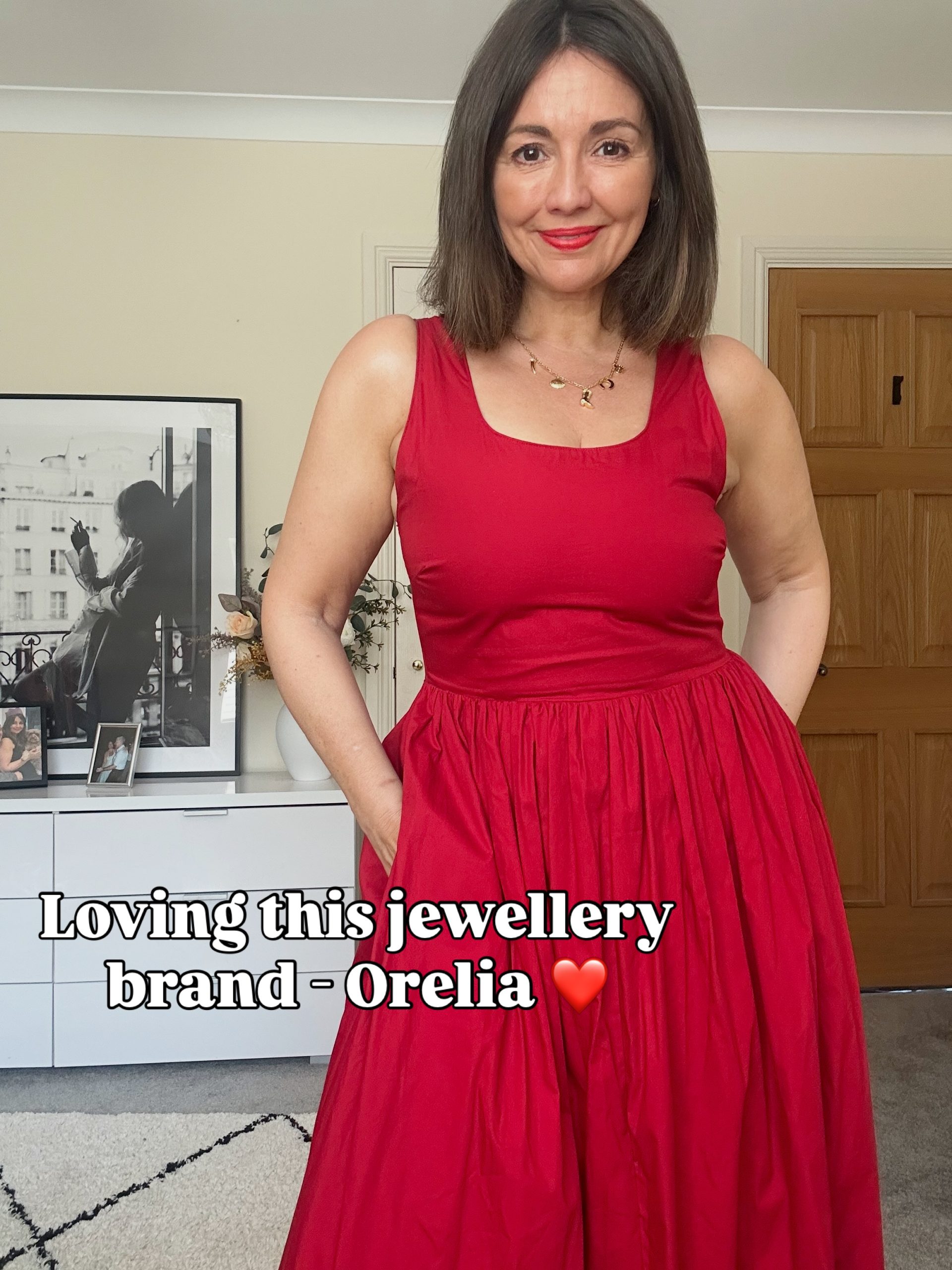 A Red Sleeveless Dress for Bright Everyday Polish